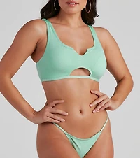 Shimmery Sunkissed Tank Swim Top