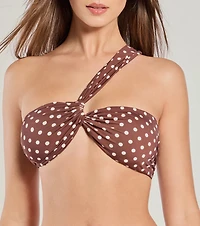 Flirty Style Polka Dot One-Shoulder Bikini Top