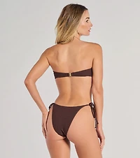 Maving Waves Bandeau Textured Bikini Top