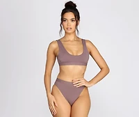 Minimal High Waist Swim Bottoms
