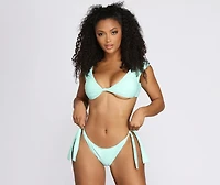 Sea-foam Knotted Swim Bottoms