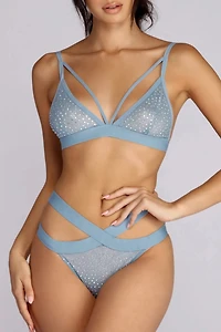 Glitter Burst Bralette And Panty