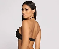 Raise The Heat Lace Halter Bra and Panty Set