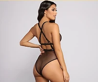 Keeping Knit Sultry Fishnet Teddy