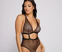 Keeping Knit Sultry Fishnet Teddy