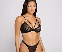 Sultry Appeal Caged Mesh Bra and Panty Set