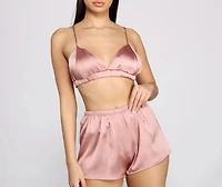 Dreaming of Luxe Satin Pajama Bralette