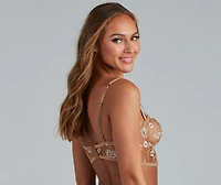 Sheer Mood Floral Longline Bralette