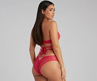 Wrapped Lace Sultry Bra And Panty Set