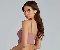 Sultry Lace Glam Longline Bralette
