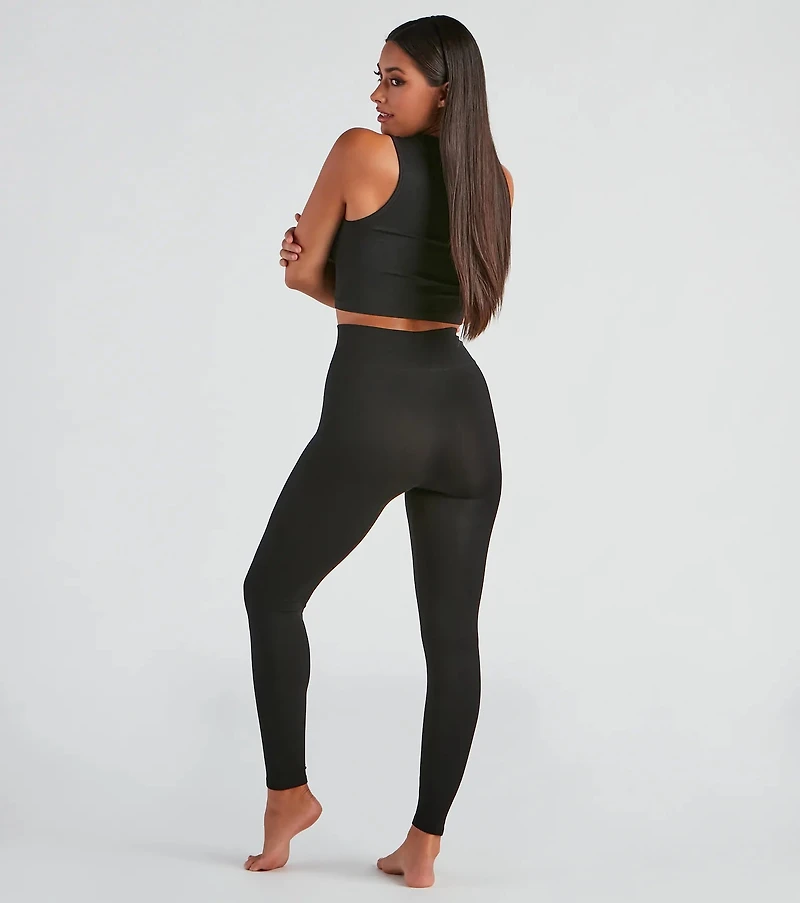 Smooth And Seamless Crop Top Leggings Set