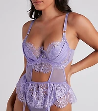 Bad Intentions Satin Lace Bra And Panty