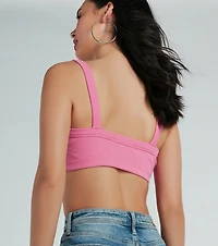 Effortless Essential Ribbed Knit Tank Bralette
