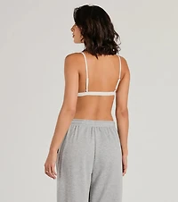 Perfectly Romantic Lace Trim Triangle Bralette