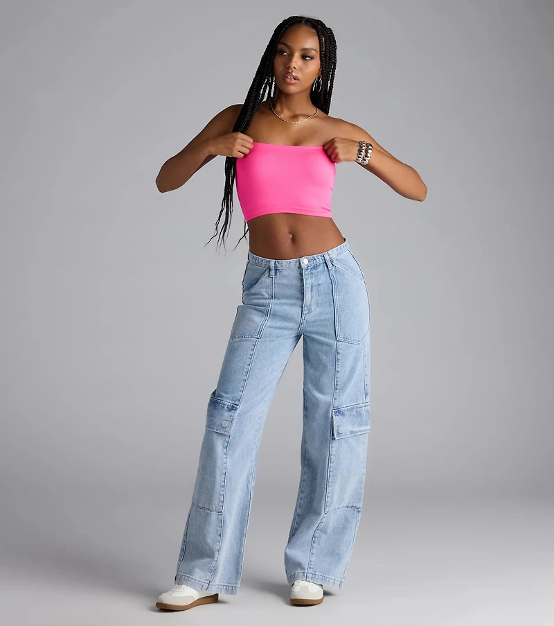 Major Fave Ribbed Knit Bandeau Top