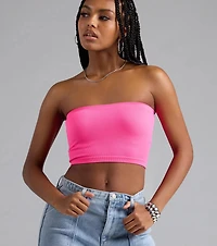 Major Fave Ribbed Knit Bandeau Top