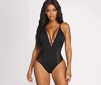 Made For Sunny Dayz Black One Piece Bathing Suit