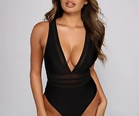Taking the Plunge Mesh One Piece Swimsuit
