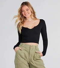 Flawless Energy Long Sleeve Crop Top