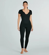 On The Move Seamless Short Sleeve Catsuit