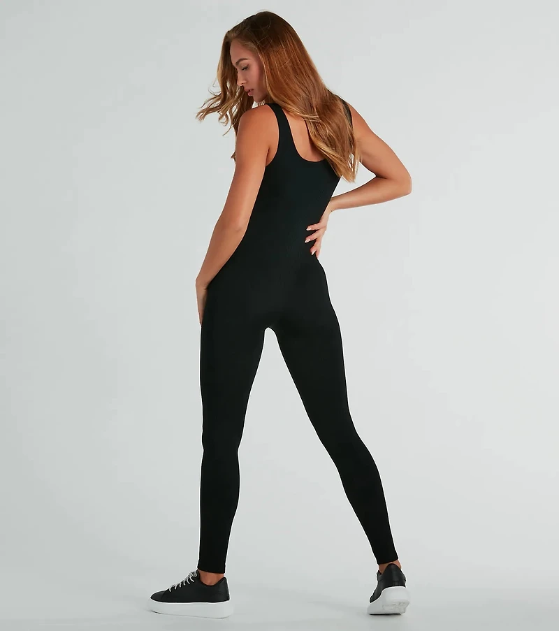 Sleek One-And-Done Seamless Tank Zip-Up Catsuit