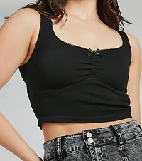 Simply The Best V-Neck Bow Seamless Tank Top