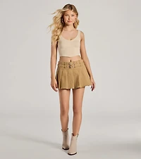 Adorable Basic Scoop Neck Seamless Crop Top