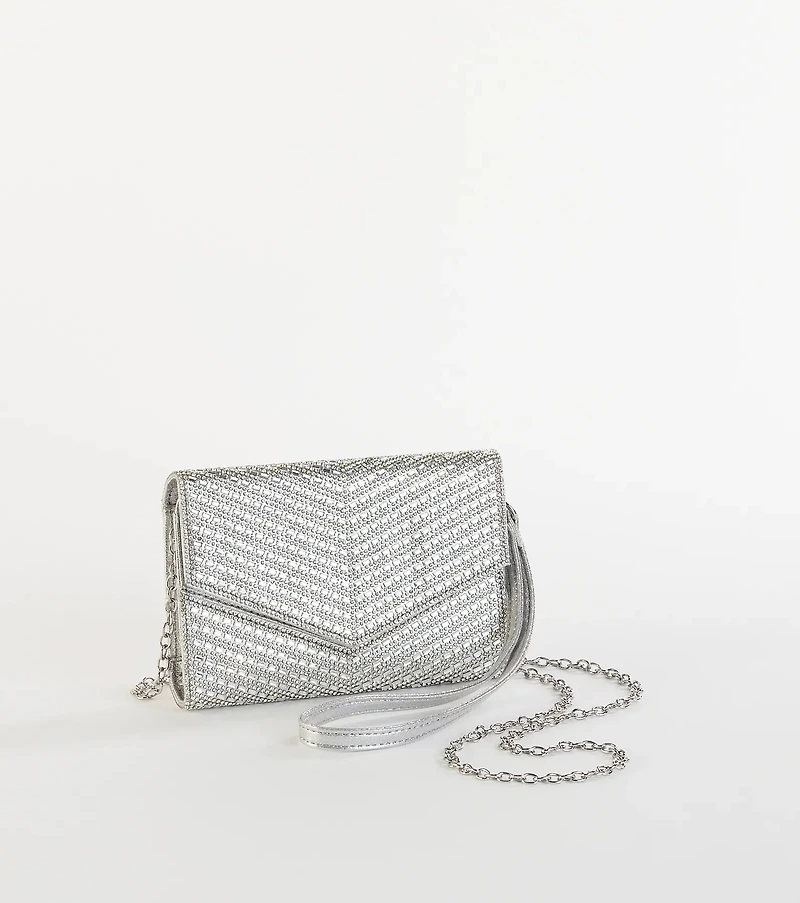 Let's Have A Toast Rhinestone Crossbody Wallet