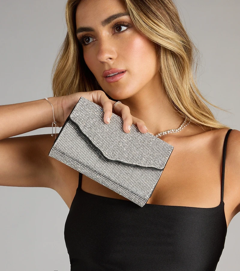 Sparkly Endeavor Rhinestone Crossbody Wallet