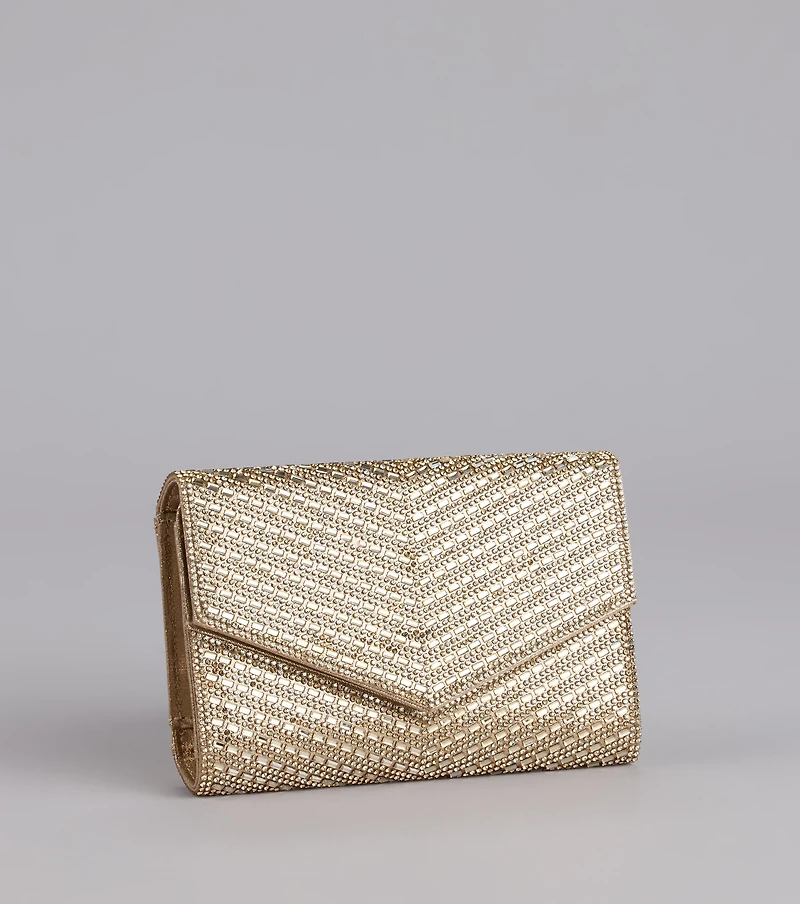 Let's Have A Toast Rhinestone Crossbody Wallet