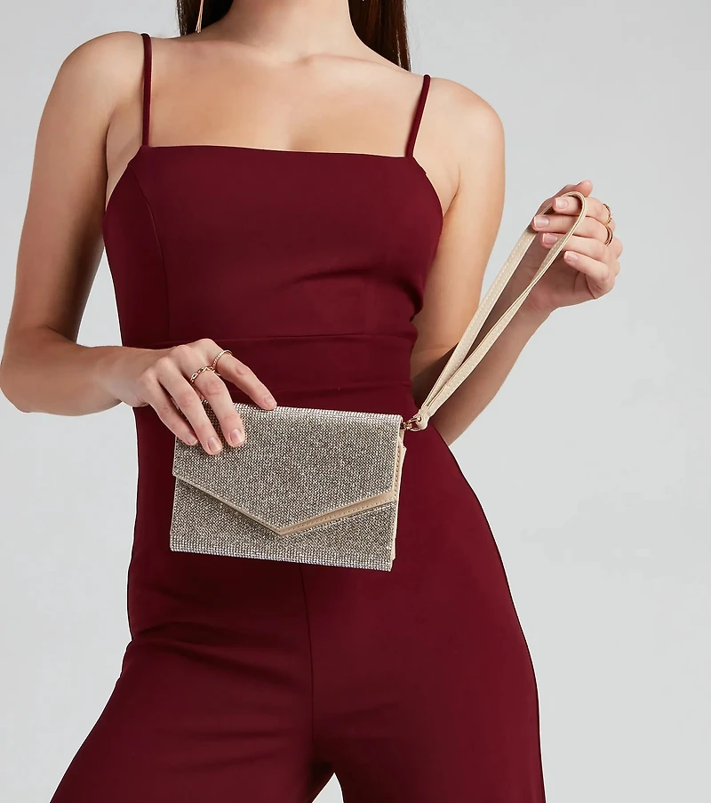 Moment of Luxe Rhinestone Wristlet