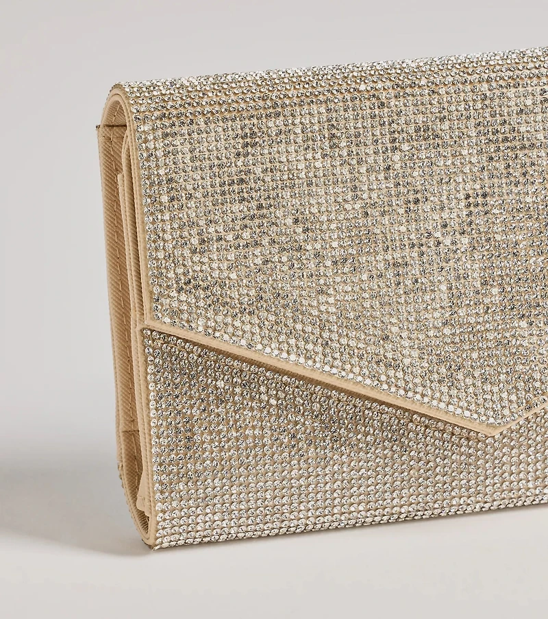 Majestic Sparkle Rhinestone Envelope Wristlet