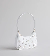 Polished Blooms Flower Pearl Shoulder Bag