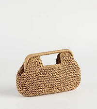 Going On Vacation Straw Clutch Bag