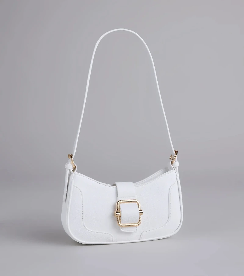 Not Your Basic Buckle Shoulder Bag