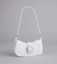 Not Your Basic Buckle Shoulder Bag