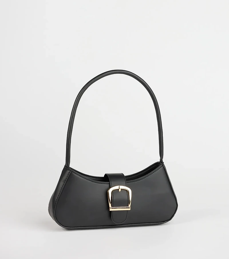 Trendy Girl Buckle Strap Shoulder Bag