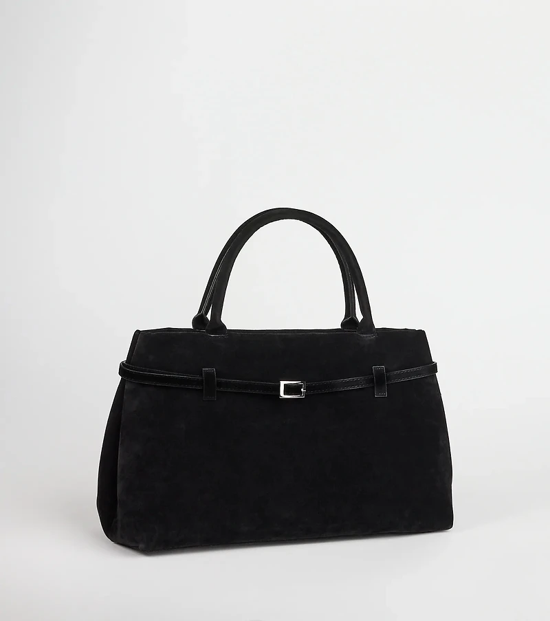 So Elevated Buckle Strap Satchel Bag