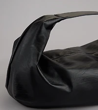 On The Go Faux Leather Hobo Shoulder Bag