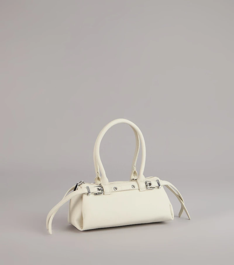 Chic Plans Buckle Strap Mini Handbag