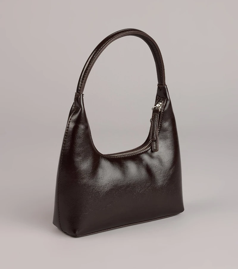 Slick Moves Faux Leather Mini Shoulder Bag