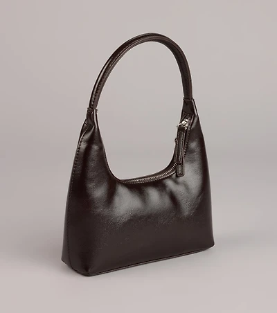 Slick Moves Faux Leather Mini Shoulder Bag