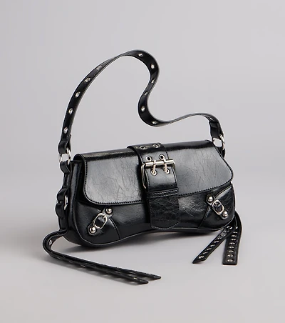 Street Icon Buckle Shoulder Bag
