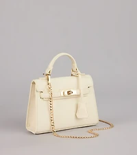 Little Luxe Twist Lock Mini Satchel Bag