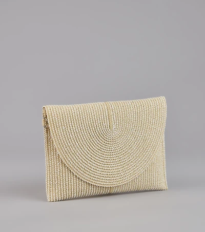 Easy Breezy Straw Clutch Bag
