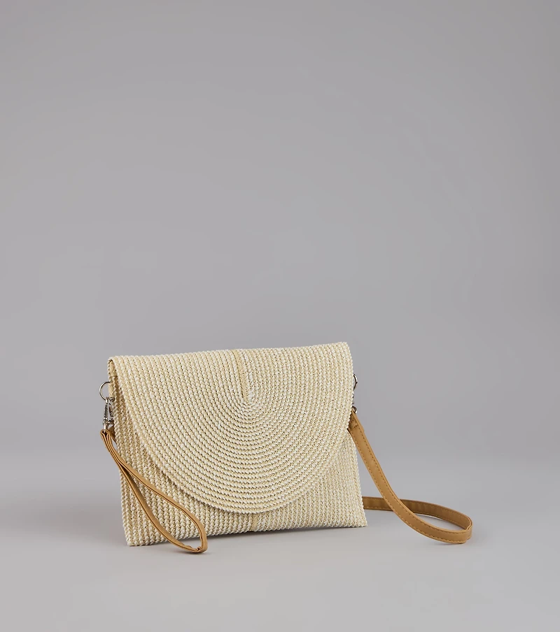 Easy Breezy Straw Clutch Bag