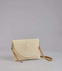 Easy Breezy Straw Clutch Bag