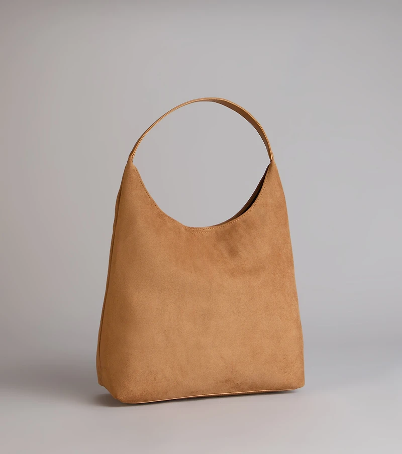 Out And About Faux Suede Tote Bag