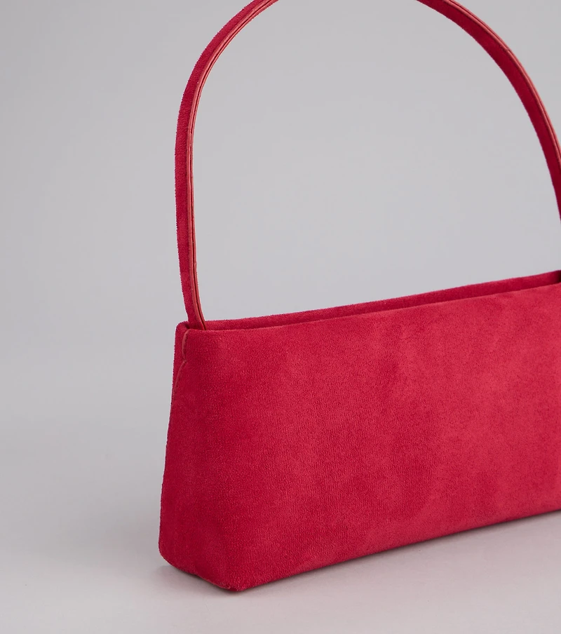 Carry All Day Faux Suede Shoulder Bag