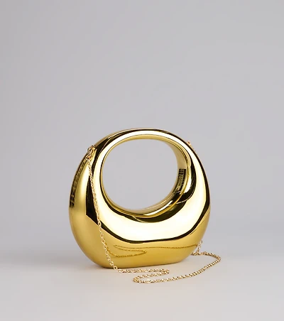 Structured Shine Metallic Bag